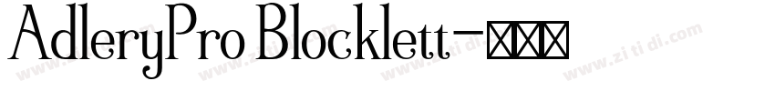 AdleryPro Blocklett字体转换